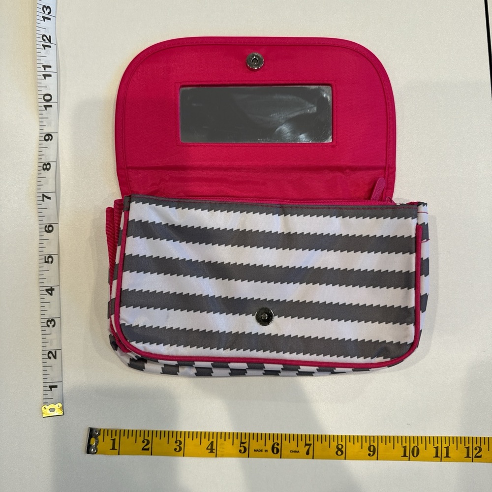 Thirty-One Pink and Gray Makeup Organizer